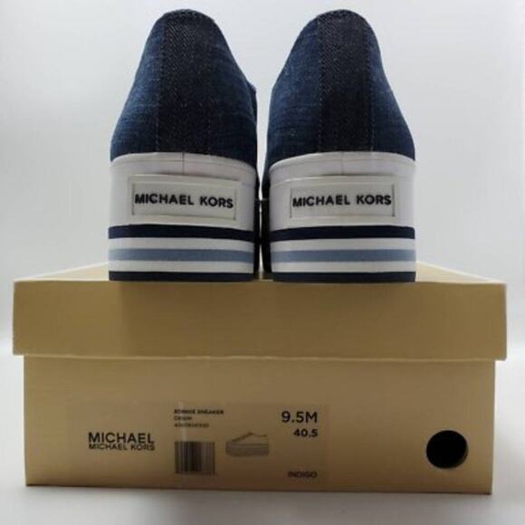 Michael Kors Ronnie Denim Platform Low Top Sneaker Size 9.5 - Picture 7 of 12